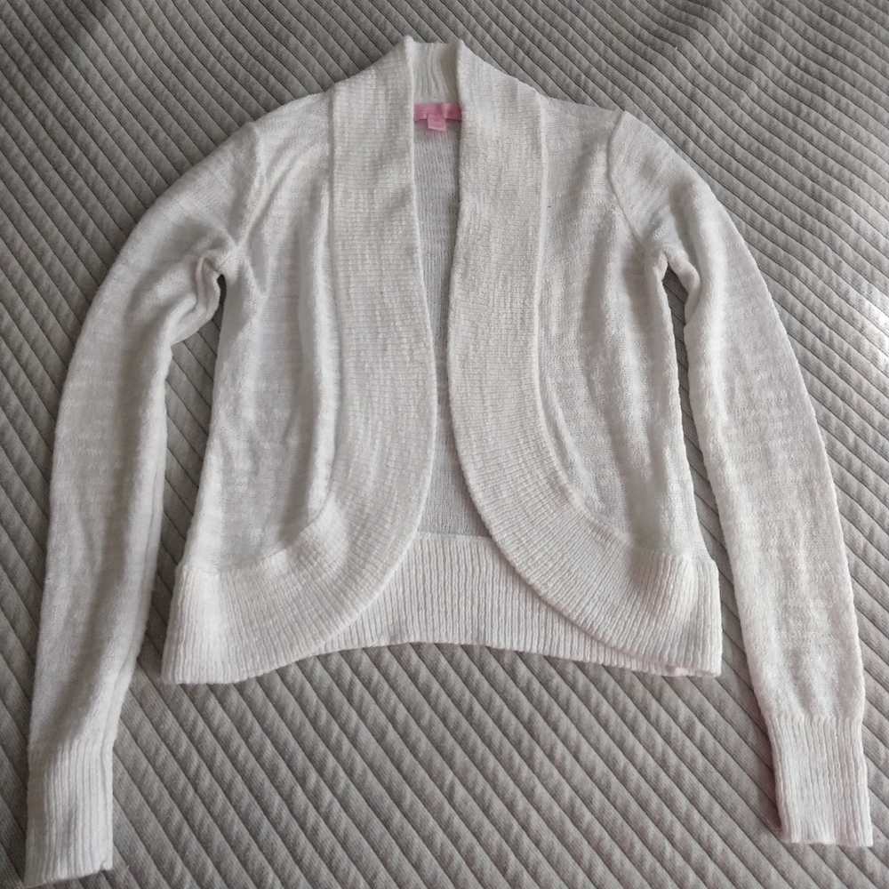 White cardigan